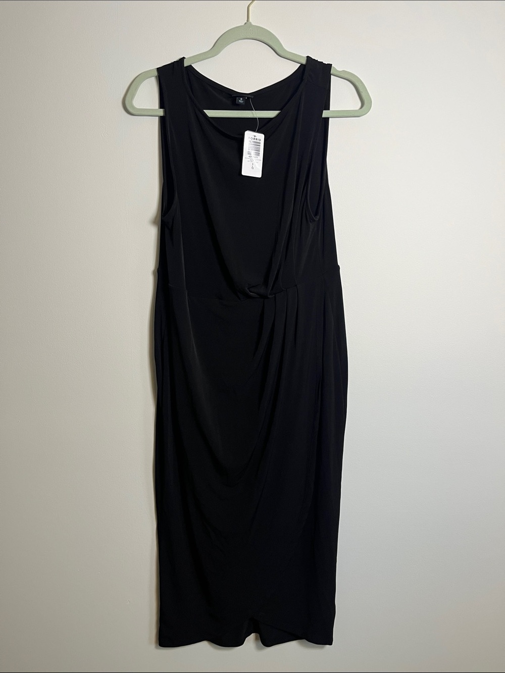 NWT Sleeveless Black Draped Women's Dress - TORRID SZ 0/12